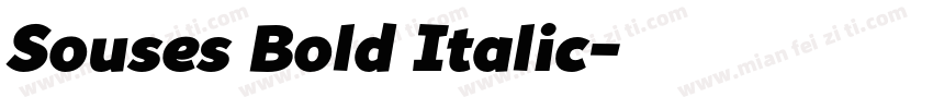 Souses Bold Italic字体转换